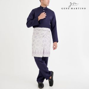 Gene Martino Baju Melayu Premium Dull Satin Classic Fit 777 - Dark Purple 79