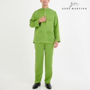 Gene Martino Baju Melayu With Pesak (Classic Fit) 888 Apple Green 84
