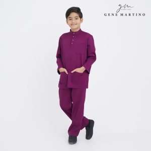 Gene Martino Hazle Baju Melayu Modern Fit Sedondon – Junior 1277